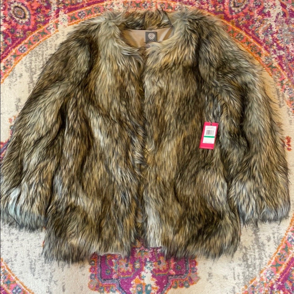 NWT Vince Camuto Faux Fur Jacket